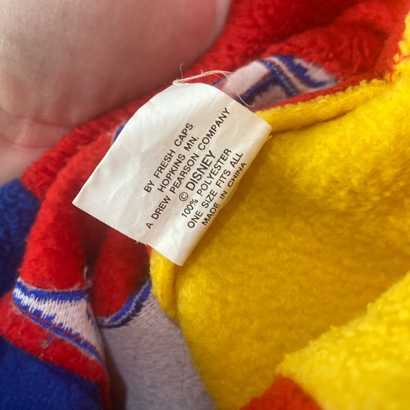 Disney Mickey & Co Mickey Mouse fleece vintage hat blue, red, and gold kids size - Picture 2 of 12